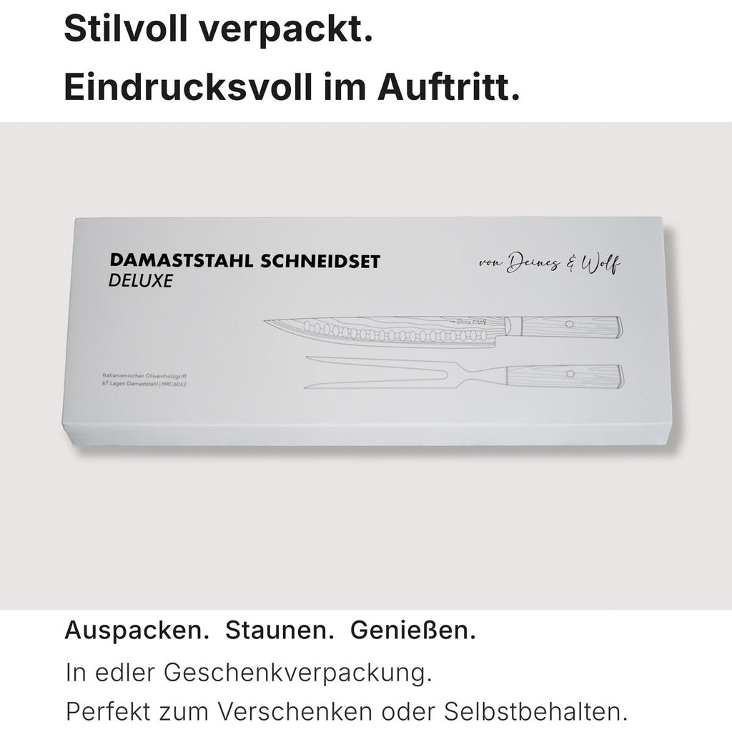 Damast Schneidset Deluxe